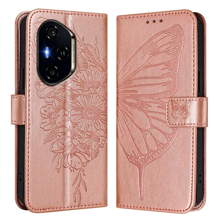 For Honor 300 Pro / 300 Ultra Embossed Butterfly Leather Phone Case