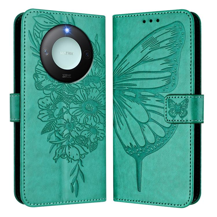 For Honor X9C Smart Global Embossed Butterfly Leather Phone Case