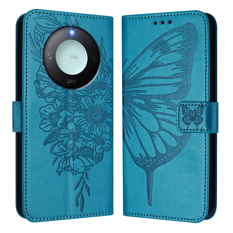 For Honor X9C Smart Global Embossed Butterfly Leather Phone Case