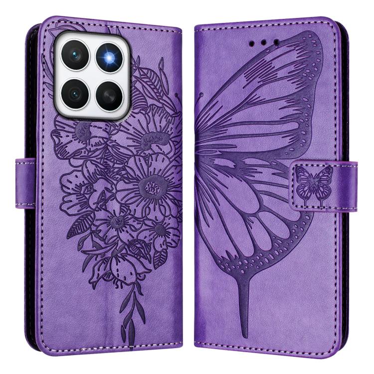 For Honor X8C 4G Global Embossed Butterfly Leather Phone Case