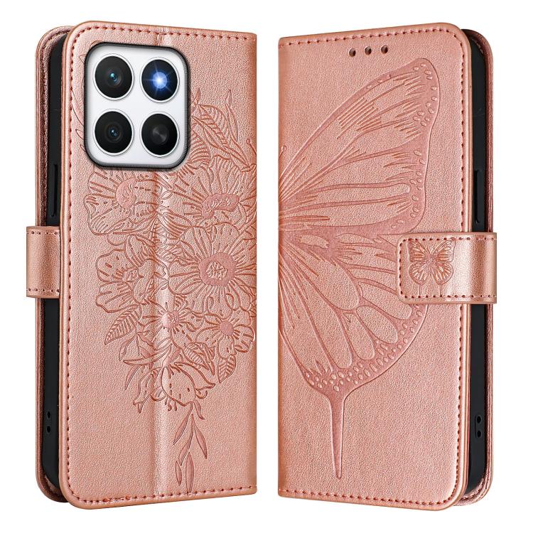 For Honor X8C 4G Global Embossed Butterfly Leather Phone Case