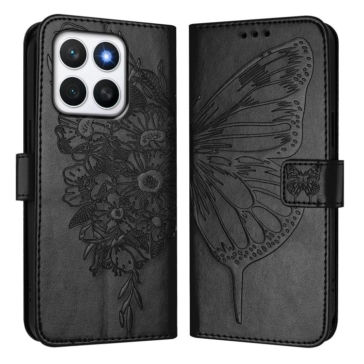 For Honor X8C 4G Global Embossed Butterfly Leather Phone Case