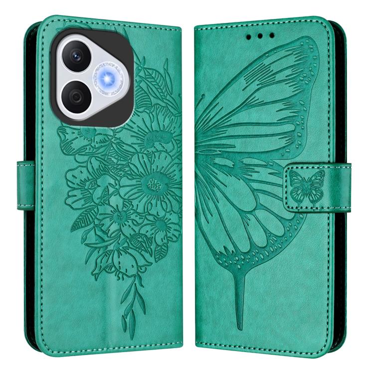 For Honor 400 Lite Global Embossed Butterfly Leather Phone Case