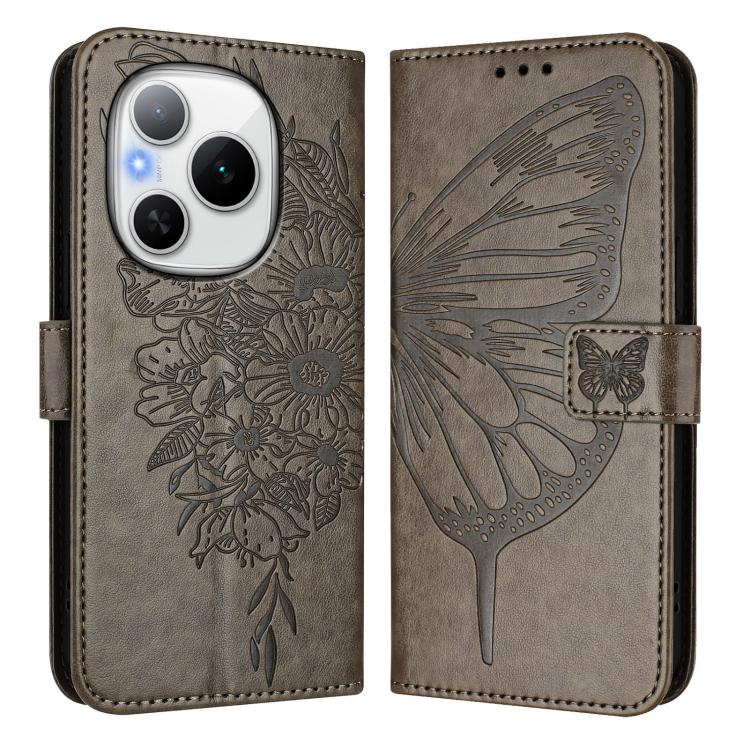 For Honor Power 5G Embossed Butterfly Leather Phone Case