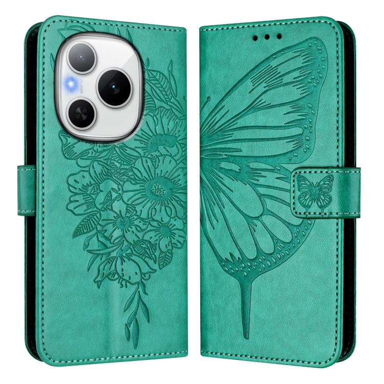 For Honor Power 5G Embossed Butterfly Leather Phone Case