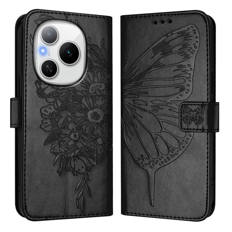 For Honor Power 5G Embossed Butterfly Leather Phone Case