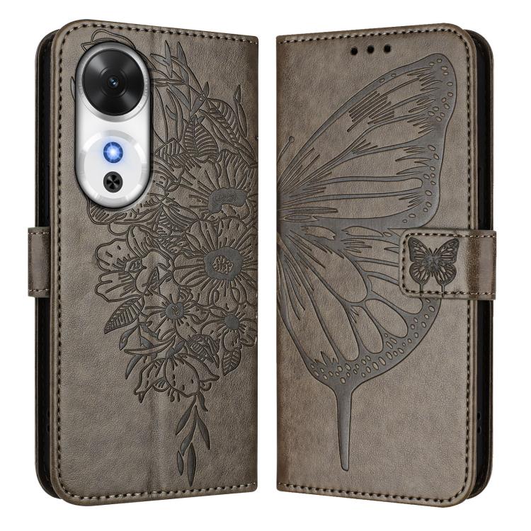 For Honor Play 60 5G Embossed Butterfly Leather Phone Case