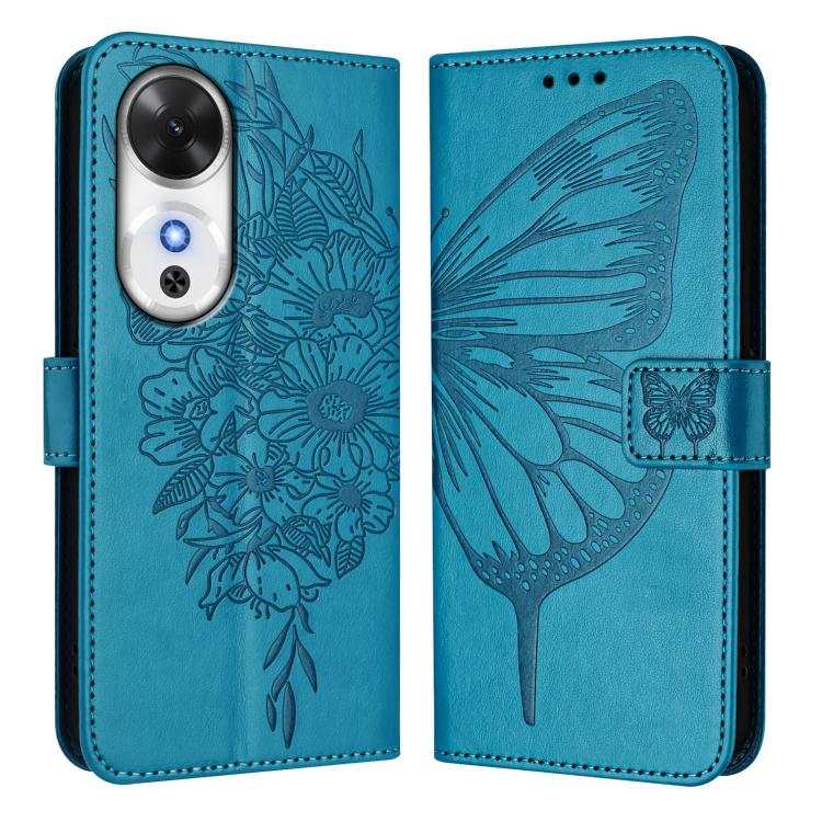 For Honor Play 60 5G Embossed Butterfly Leather Phone Case