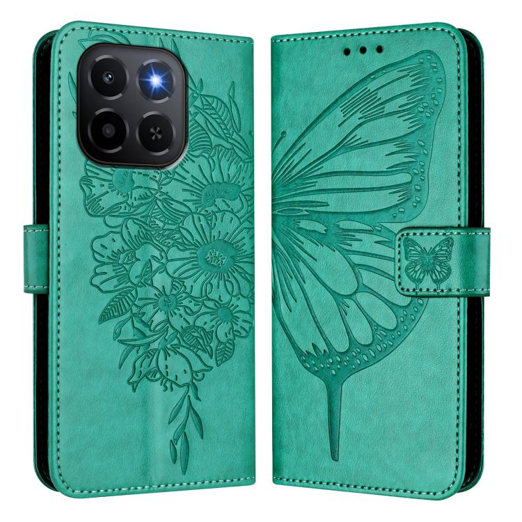 For Honor X6c 4G Embossed Butterfly Leather Phone Case