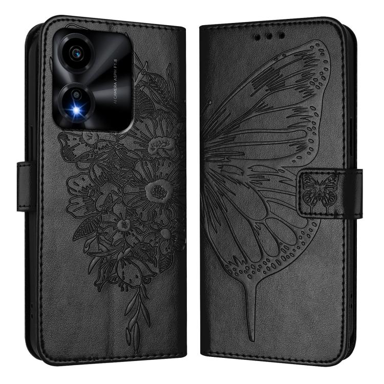 For Honor X5c Plus Embossed Butterfly Leather Phone Case
