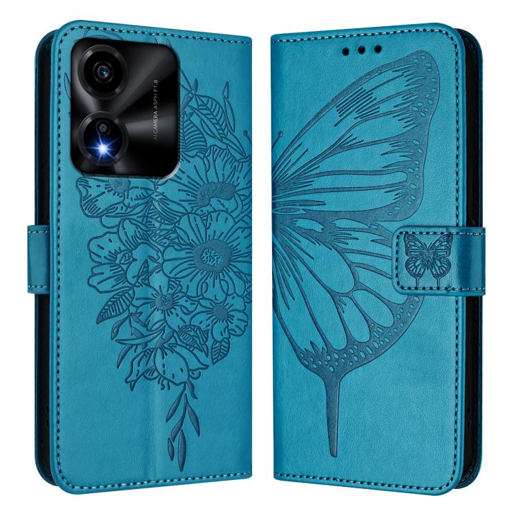 For Honor X5c Plus Embossed Butterfly Leather Phone Case