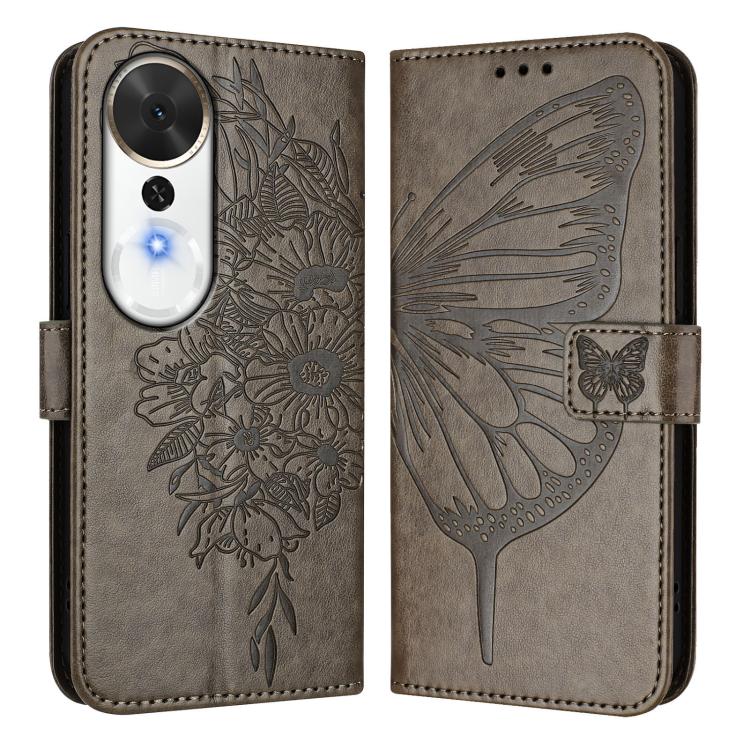 For Honor Play 70 Plus Embossed Butterfly Leather Phone Case