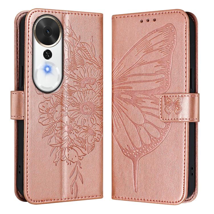 For Honor Play 70 Plus Embossed Butterfly Leather Phone Case