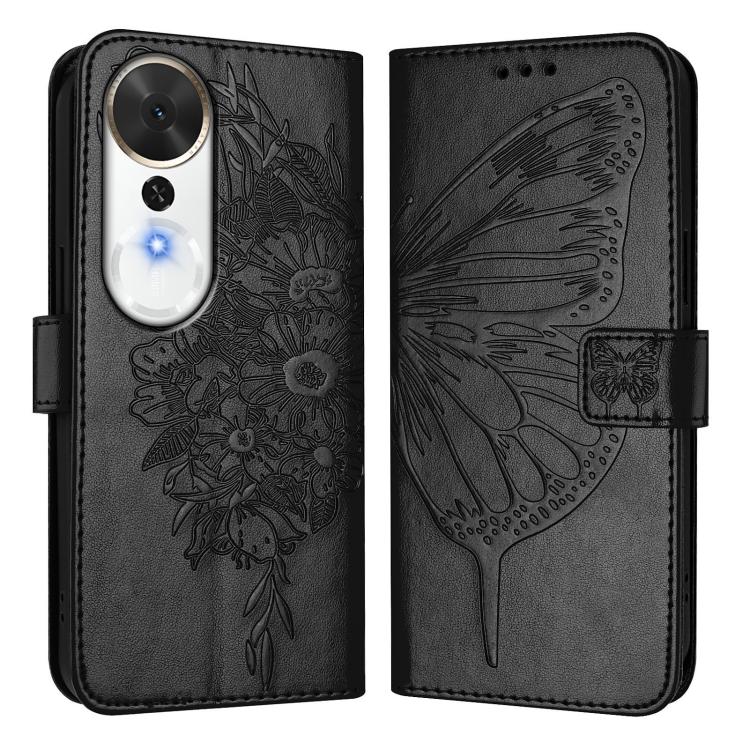 For Honor Play 70 Plus Embossed Butterfly Leather Phone Case
