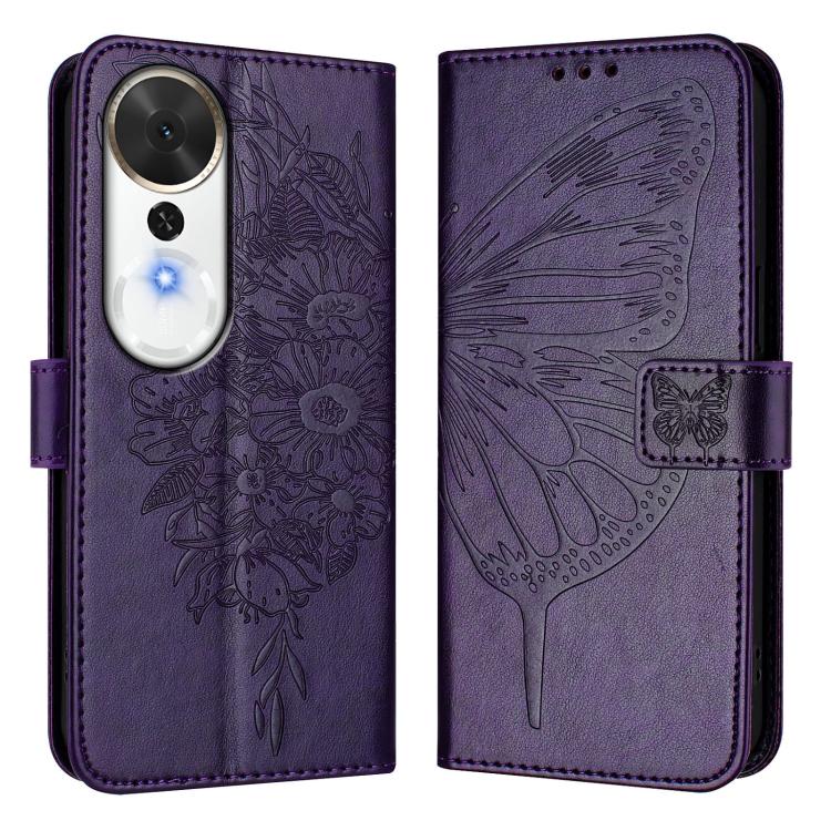For Honor Play 70 Plus Embossed Butterfly Leather Phone Case