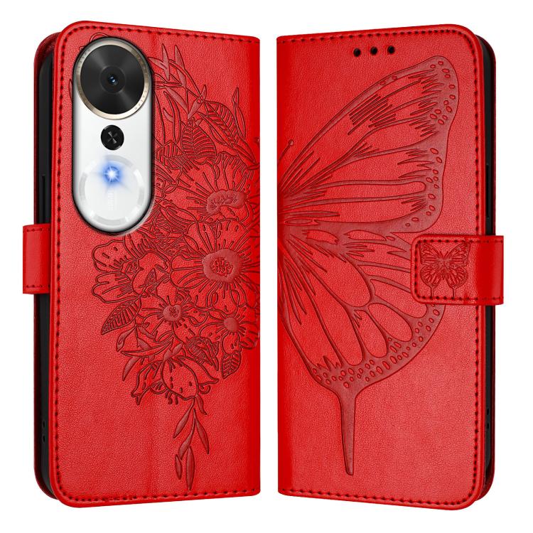 For Honor Play 70 Plus Embossed Butterfly Leather Phone Case