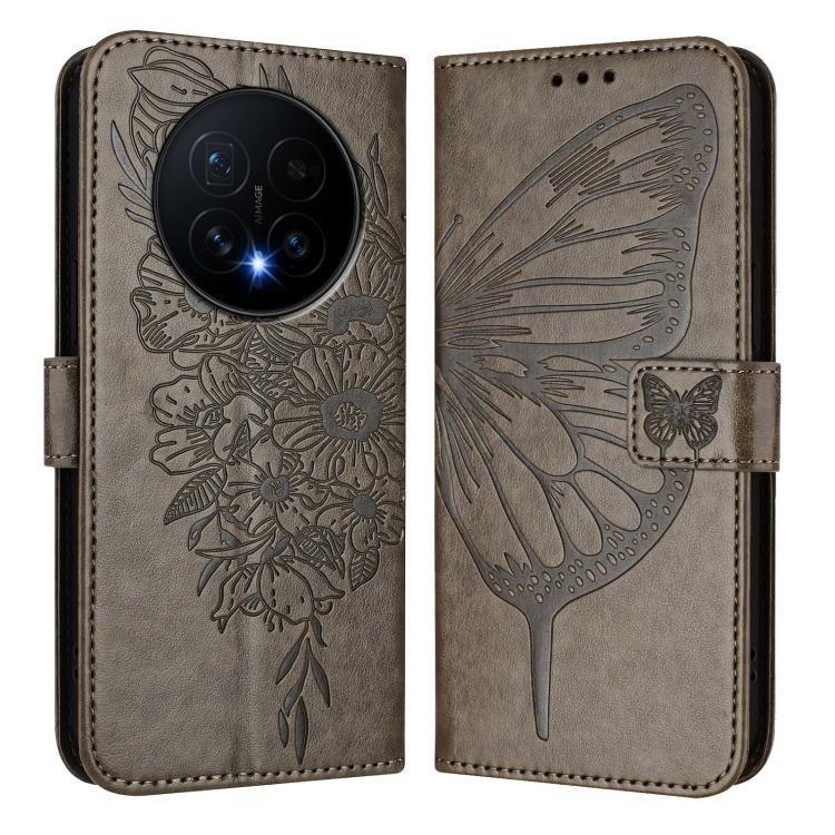 For Honor Magic8 Embossed Butterfly Leather Phone Case