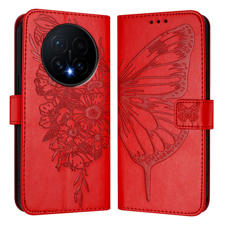 For Honor Magic8 Embossed Butterfly Leather Phone Case