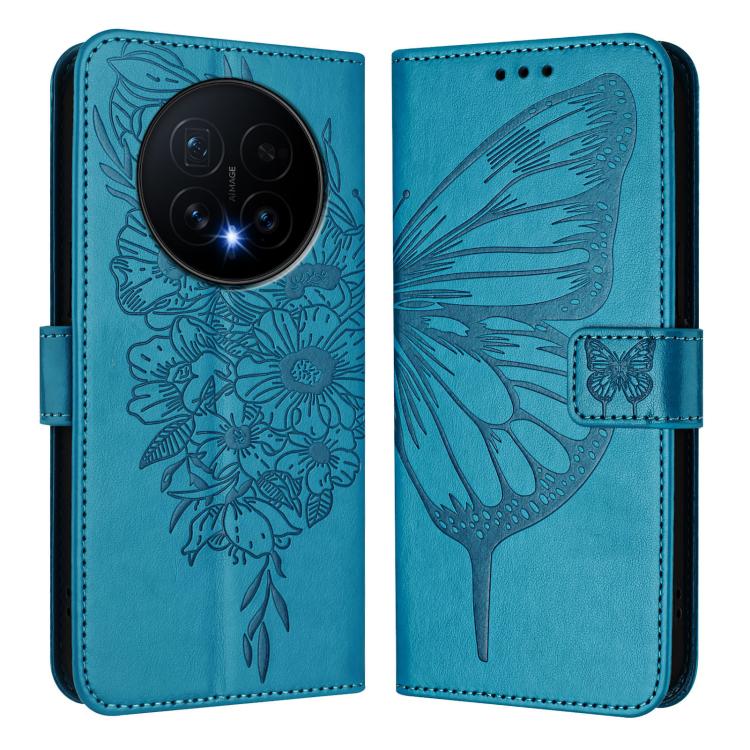 For Honor Magic8 Embossed Butterfly Leather Phone Case