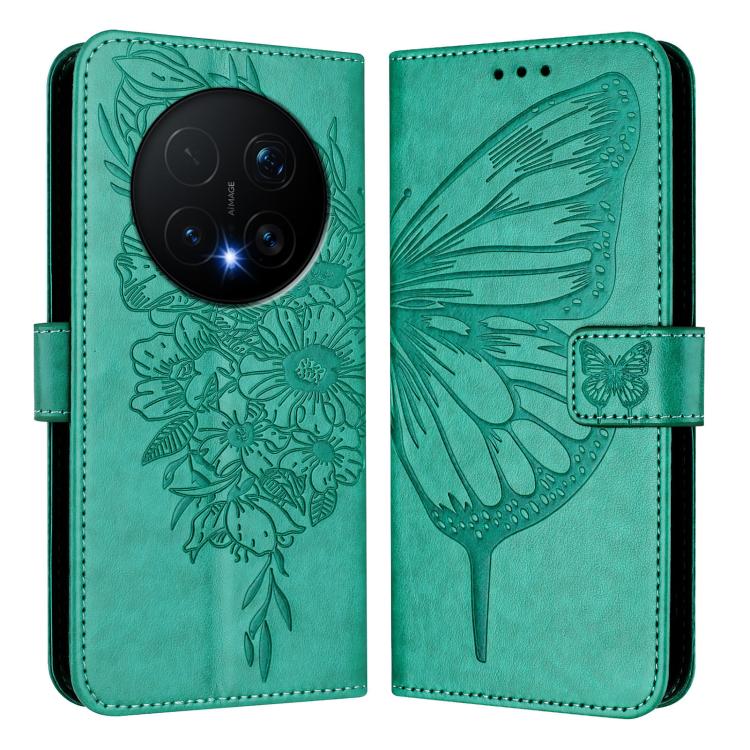 For Honor Magic8 Pro Embossed Butterfly Leather Phone Case
