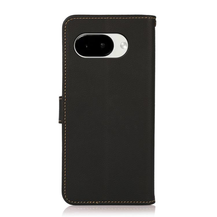 For Google Pixel 10a KHAZNEH Custer Genuine Leather RFID Phone Case