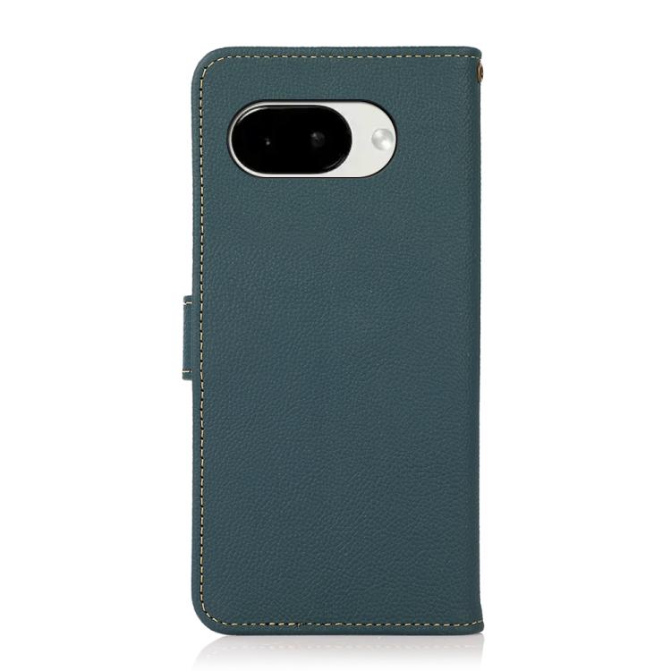 For Google Pixel 10a KHAZNEH Custer Genuine Leather RFID Phone Case