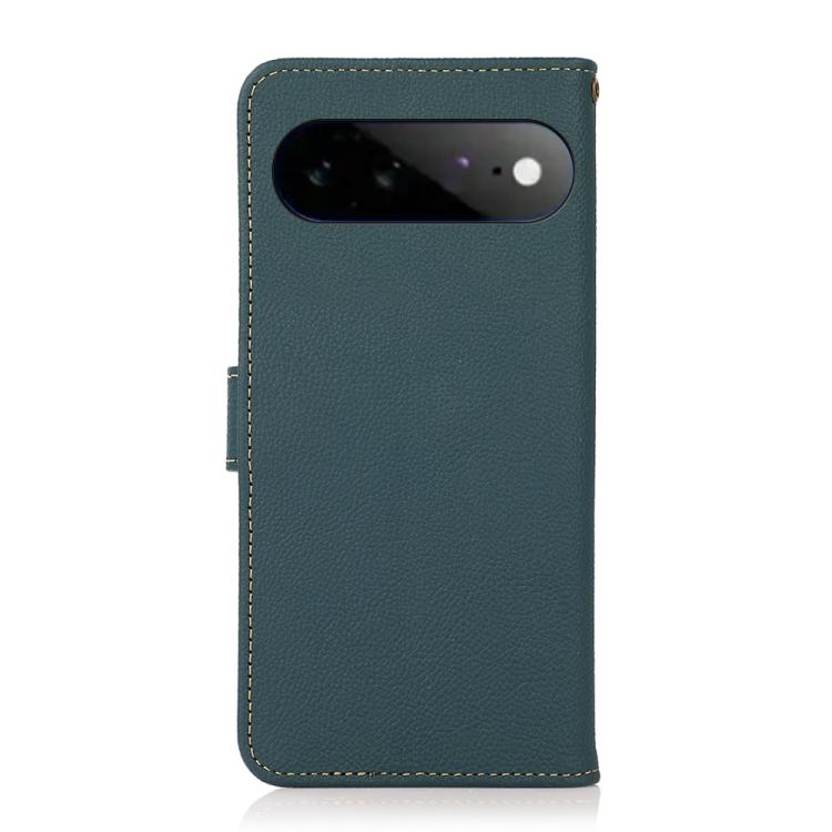 For Google Pixel 11 Pro XL KHAZNEH Custer Genuine Leather RFID Phone Case