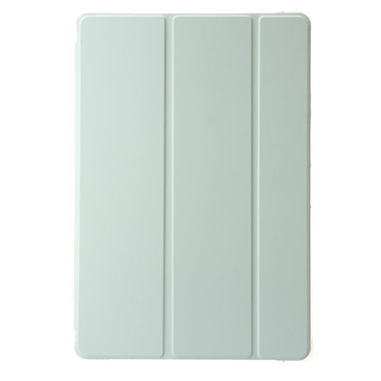 For Samsung Galaxy Tab S10 Ultra 3-Fold Clear Acrylic Leather Tablet Case