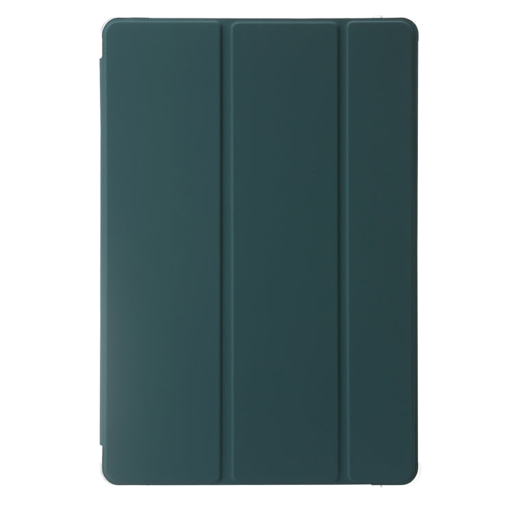 For Samsung Galaxy Tab S10 Ultra 3-Fold Clear Acrylic Leather Tablet Case
