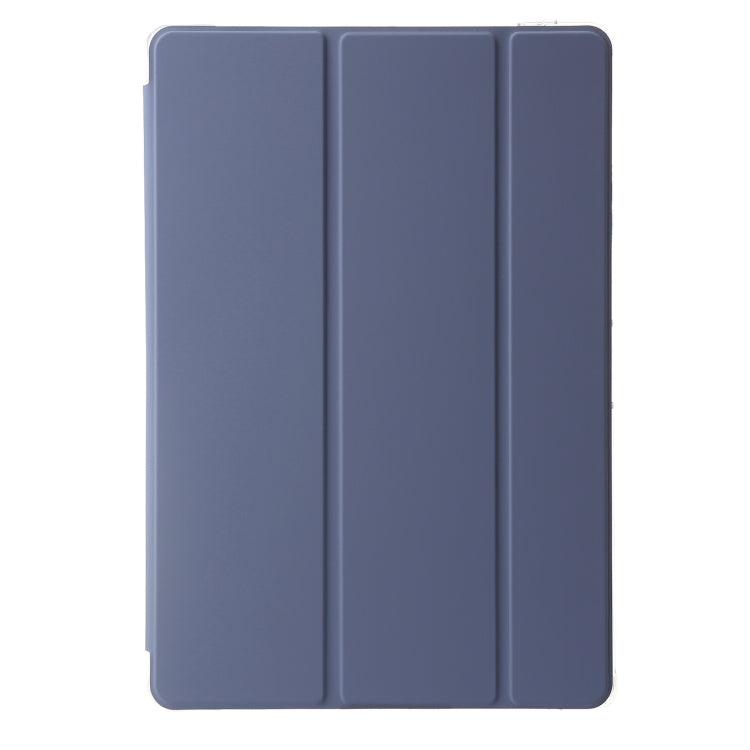 For Samsung Galaxy Tab S10 Ultra 3-Fold Clear Acrylic Leather Tablet Case