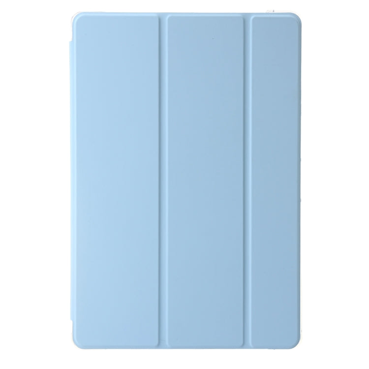 For Samsung Galaxy Tab S10 Ultra 3-Fold Clear Acrylic Leather Tablet Case