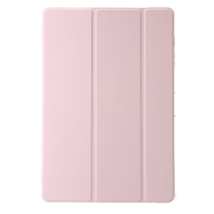 For Samsung Galaxy Tab S10 Ultra 3-Fold Clear Acrylic Leather Tablet Case
