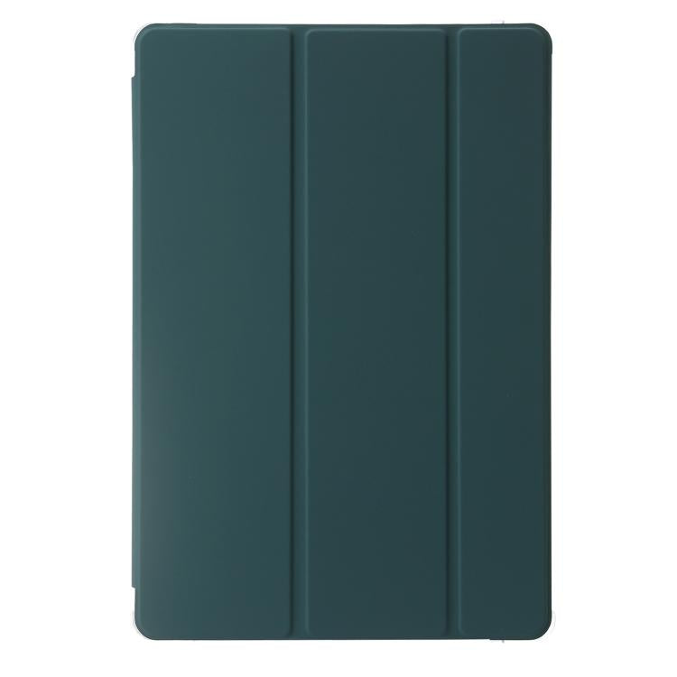For Samsung Galaxy Tab S10 FE+ 3-Fold Clear Acrylic Leather Tablet Case