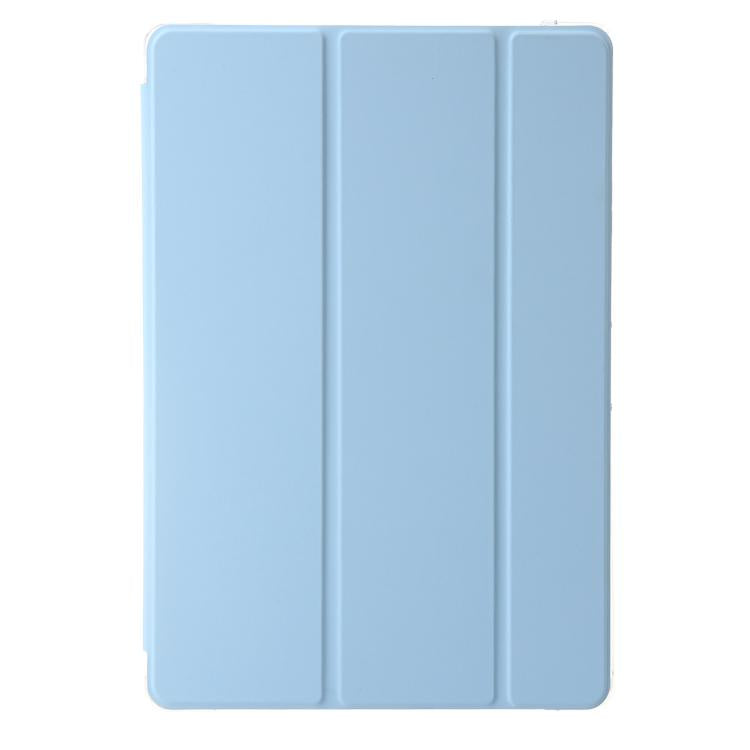 For Samsung Galaxy Tab S10 FE+ 3-Fold Clear Acrylic Leather Tablet Case