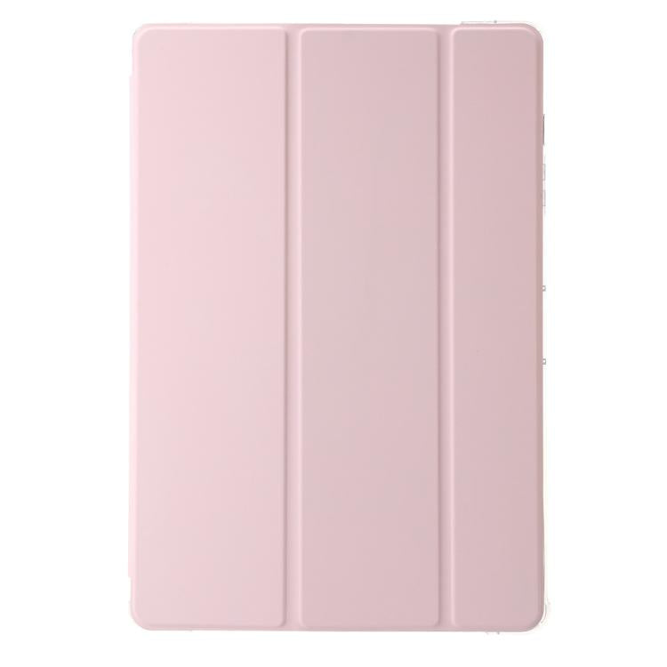 For Samsung Galaxy Tab S10 FE+ 3-Fold Clear Acrylic Leather Tablet Case