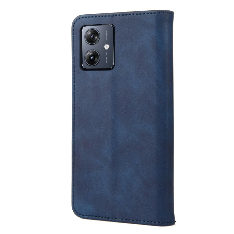 For Motorola Moto G55 Skin Feel Splicing Leather Phone Case
