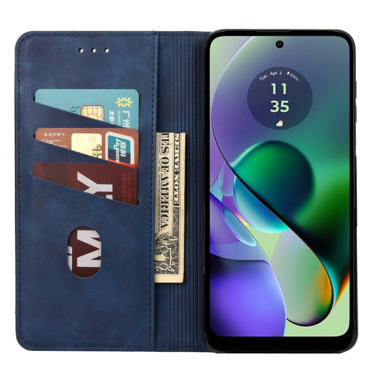 For Motorola Moto G55 Skin Feel Splicing Leather Phone Case