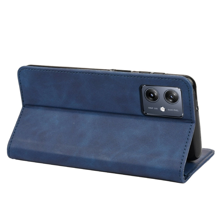 For Motorola Moto G55 Skin Feel Splicing Leather Phone Case