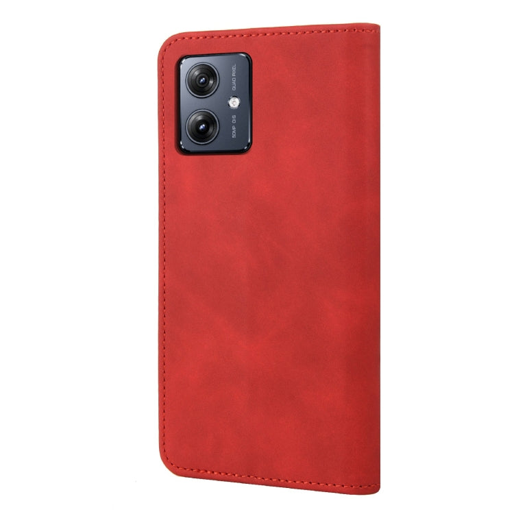 For Motorola Moto G55 Skin Feel Splicing Leather Phone Case