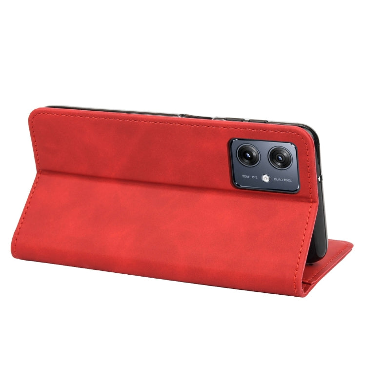 For Motorola Moto G55 Skin Feel Splicing Leather Phone Case
