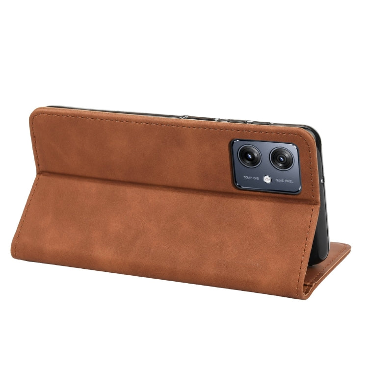 For Motorola Moto G55 Skin Feel Splicing Leather Phone Case