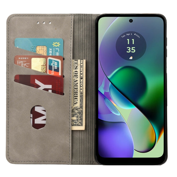 For Motorola Moto G55 Skin Feel Splicing Leather Phone Case