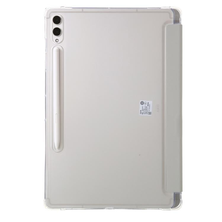 For Samsung Galaxy Tab S10 FE+ Clear Acrylic Deformation Leather Tablet Case