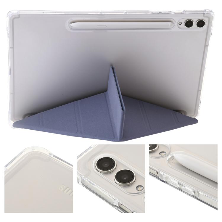 For Samsung Galaxy Tab S10 FE+ Clear Acrylic Deformation Leather Tablet Case
