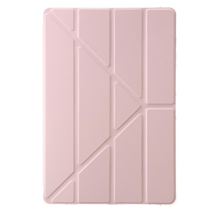For Samsung Galaxy Tab S10 FE+ Clear Acrylic Deformation Leather Tablet Case
