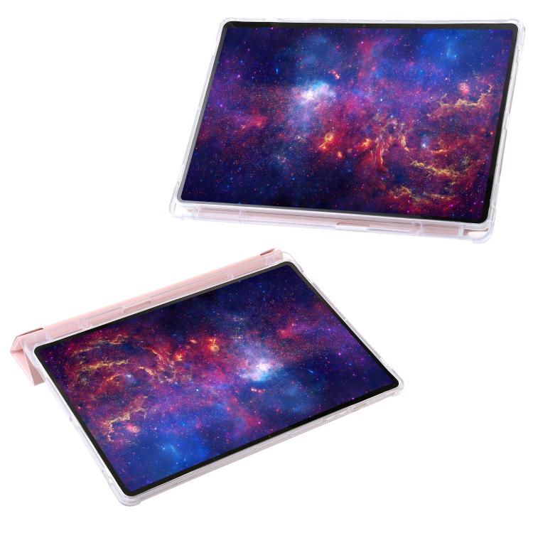 For Samsung Galaxy Tab S10 FE+ Clear Acrylic Deformation Leather Tablet Case