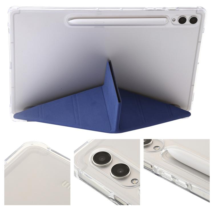 For Samsung Galaxy Tab S10 FE+ Clear Acrylic Deformation Leather Tablet Case