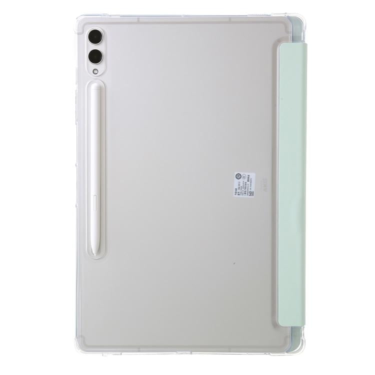 For Samsung Galaxy Tab S10 FE+ Clear Acrylic Deformation Leather Tablet Case