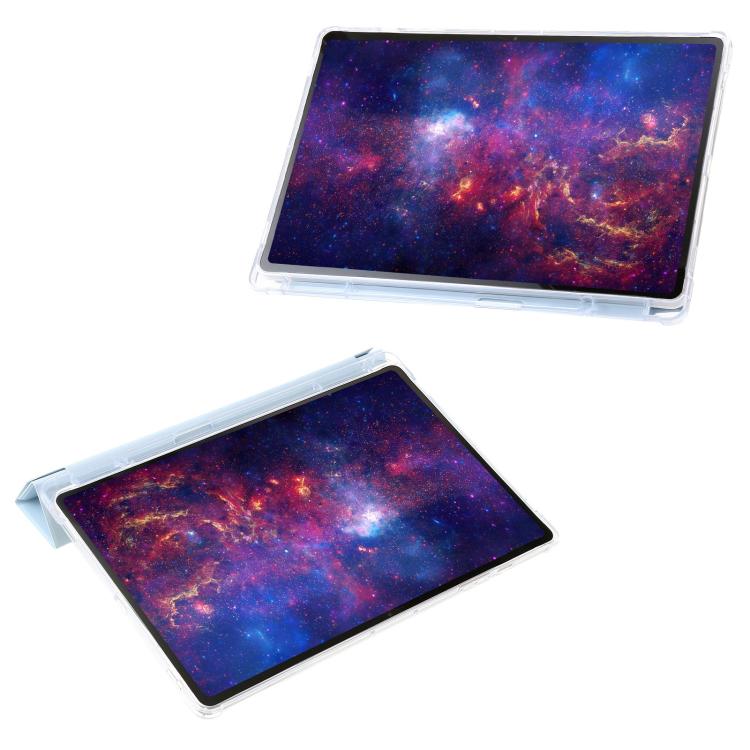 For Samsung Galaxy Tab S10 FE+ Clear Acrylic Deformation Leather Tablet Case