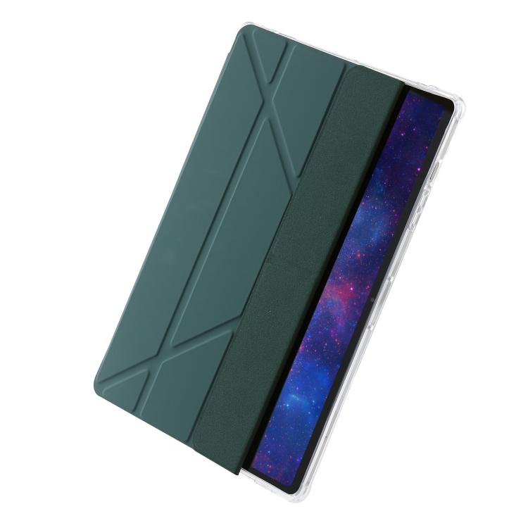 For Samsung Galaxy Tab S10 FE+ Clear Acrylic Deformation Leather Tablet Case